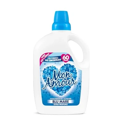 Image of Felce Azzurra Mon Amour Sea Blue Liquid Fabric Softener 60 Washes, 3000 ml