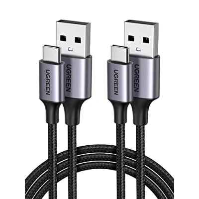 Image of UGREEN USB C Charger Cable 2 Pack to Fast Charging Lead QC 3.0 Data Transfer Compatible with iPhone 16/15 Galaxy S24 S23 Ultra Redmi Note 9 Mi 13 Pixel 7 6 Huawei P60 P50 (3M)