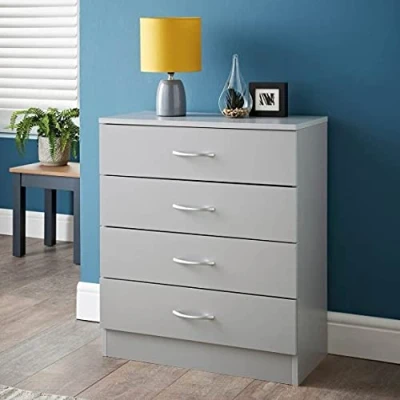 Image of Fiz Lokken 4 Drawer Chest Store Away all of Your Clothes in This Fabulous Drawers Grey