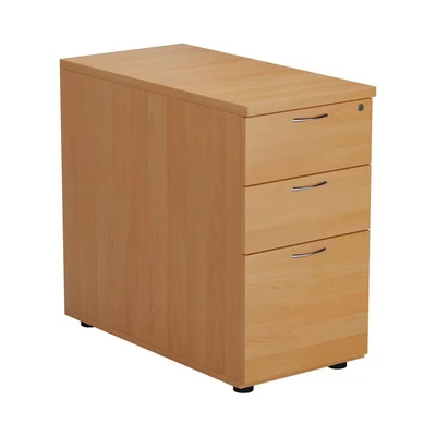Image of Jemini Beech 3 Drawer Desk High Pedestal 800 V2 KF74482