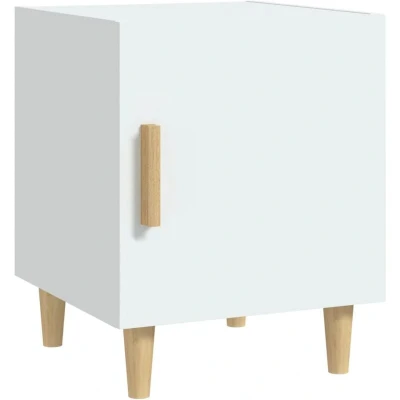Image of vidaXL Bedside Cabinet White Engineered Wood