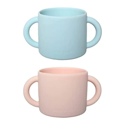 Image of ana baby 2 Pack Double Handed Silicone Cups for Babies and Toddlers, BPA Free, Dishwasher, Microwave Freezer Safe