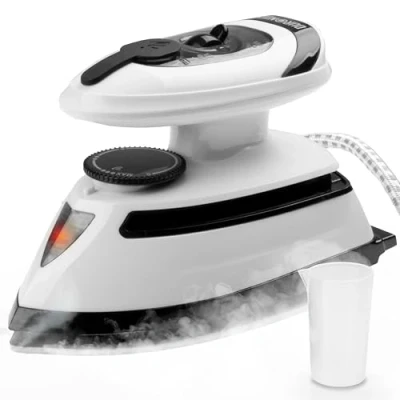 Image of Duronic Travel Iron SI4 WB Portable Steam Irons with Dual Voltage Lightweight Electric Mini Ceramic Plate 420W Compact for Travelling Sewing &amp; Holidays