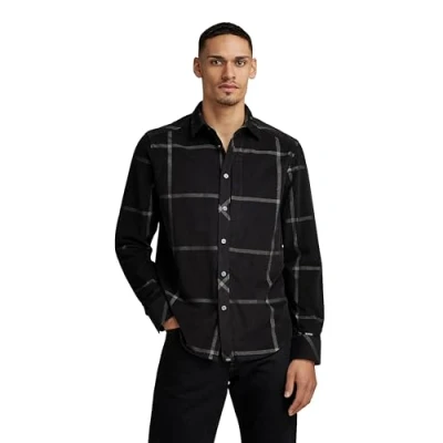 Image of G Star RAW Mens Stalt 2.0 Regular Shirt Black Cotton Size Medium