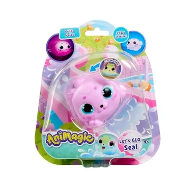 Image of Animagic: Lets Glo Seal Pink Your Glowing, Gliding, Squishy Best Friend Squish It To Watch Them Glow! Interactive Electronic Pet For Kids Ages 4+