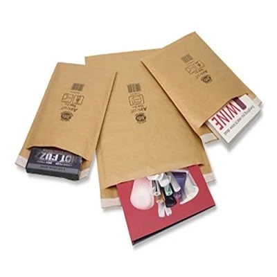 Image of Jiffy JL GO 1 Airkraft Lightweight Postal Bag for A5 and DVD Box of 100 Size 1, Gold, 170 x 245mm
