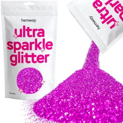 Image of Glitter Fuchsia Pink Ultra Sparkle Sequins Nail Face Festival Christmas Halloween Makeup Chunky 100g / 3.5oz