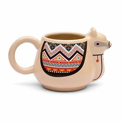 Image of Thumbs Up llamamug Lama Mug, Ceramic Beige 16.5 x 10 9.5 cm