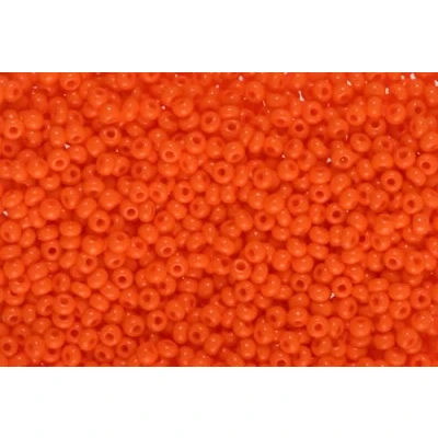 Image of Opaque Seed Beads 9 mm Red Orange