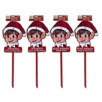 Image of PMS 56CM ELVES HEAD DES W/WORDING SIGN FOR GARDEN PVC/HANG C