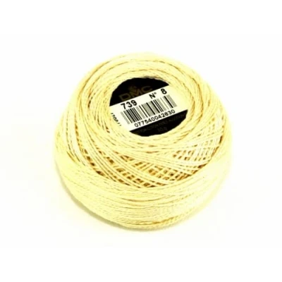 Image of DMC Cotton Perle Thread Size 8 739 per 10 Gram Ball