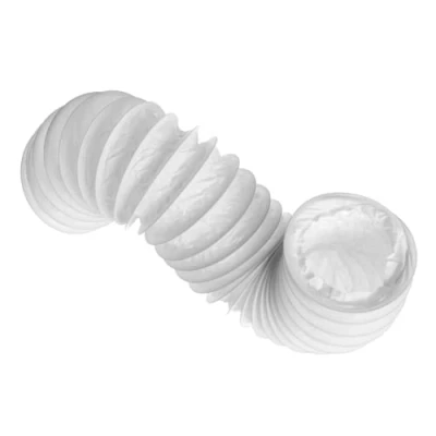 Image of 100mm (4 inch) x 1 metre PVC Flexi Hose White Universal Tumble Dryer Cooker Hood Extractor Fan Air Conditioner