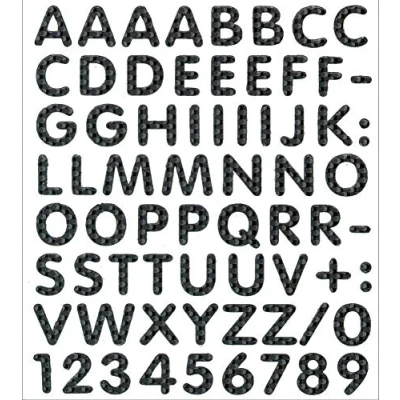 Image of 4R Quattroerre.it Letter Kit Stickers, Carbon