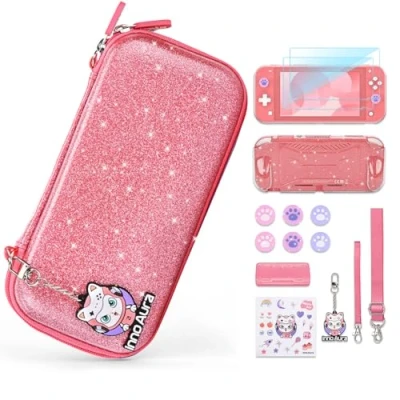Image of innoAura Switch Lite Bag, Pink Glitter, Lite, Suitcase Set