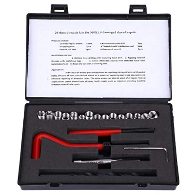 Image of M8x1 Thread Repair Kit Stainless Steel Rethreading Tap Set for Female Repairing Insert Sleeve