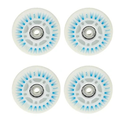 Image of CENPEK 4 pieces Inline Roller Skate Wheels with Led, Durable Luminous Bright for Sliding, 70mm, Blue