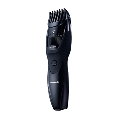 Image of Panasonic ER GB42 Wet &amp; Dry Electric Beard Trimmer for Men with 20 Cutting Lengths, Standard UK 3 pin Plug, Black, 50 min usage