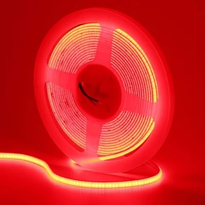 Image of GOMING 12V 5mm Width Red COB LED Strip Light 16.4ft(5M) Uniform Glow 400LEDs/M Flexible Not Waterproof IP20 Tape Lights for DIY Bedroom Kitchen Home Decor(No Power Supply)