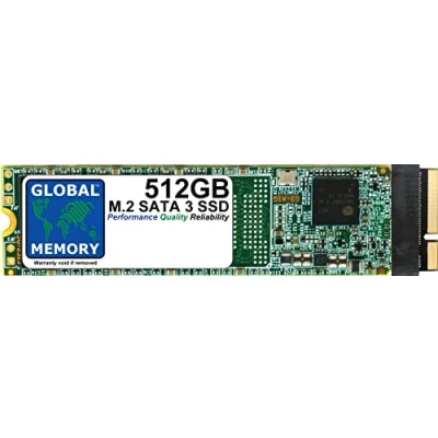 Image of GLOBAL MEMORY 512GB M.2 NGFF SATA 3 SOLID STATE DRIVE (SSD) FOR MACBOOK AIR (MID 2012)