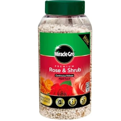 Image of Miracle Gro Premium Rose &amp; Shrub Continuous Release Plant Food, 900g with a Thank You Sticker