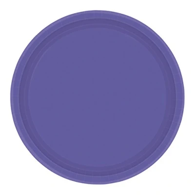 Image of Amscan 54015 106 Purple Dessert Paper Plates 17.7cm 8 Pcs
