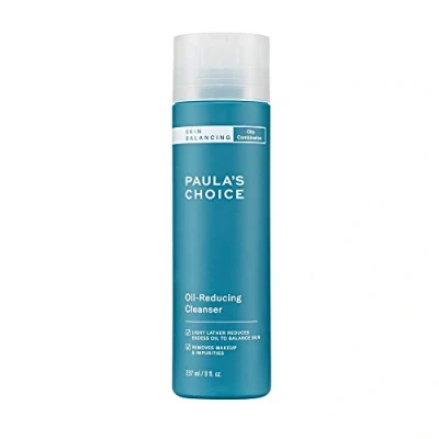 Image of Paula&#039;s Choice Skin Balancing Oil Reducing Facial Cleanser Creamy Foaming Pore &amp; Blackhead Refines Pores Removes Makeup with Aloe Vera Glycerin Combination to Oily 237 ml