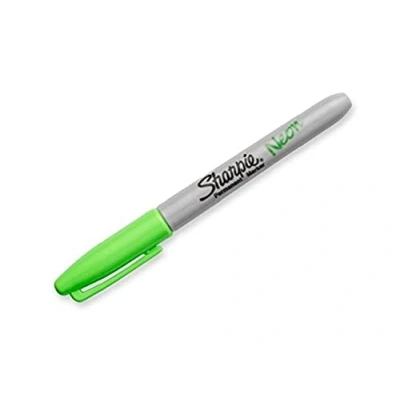 Image of Sharpie Fine Tip Permanent Marker Neon Green (Pack of 12)