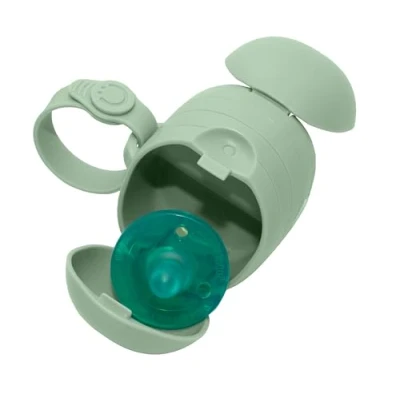 Image of Ubbi On the Go Soother Pod, Dummy Holder, Keeps Baby&#039;s Binkies Clean and Accessible, Portable for Travel, Diaper Bag Accessory Must Have Newborns, Sage Green