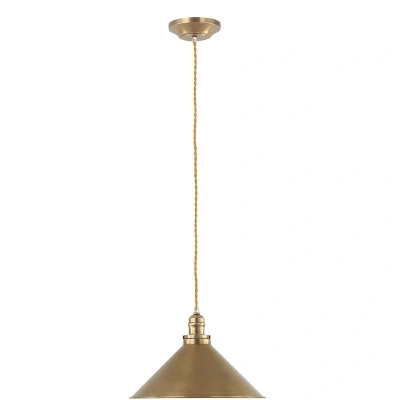Image of Provence 1 Light Dome Ceiling Pendant Aged Brass, E27