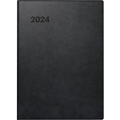 Image of BRUNNEN Weekly calendar model 731 2024, 2 pages = 1 week, sheet size 10 x 14 cm, black