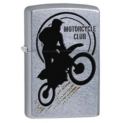 Image of Zippo Windproof Lighter Poison Model Street Chrome Refillable for Lifetime Use Adjustable Flame Gift Box One Metal Construction Made in USA