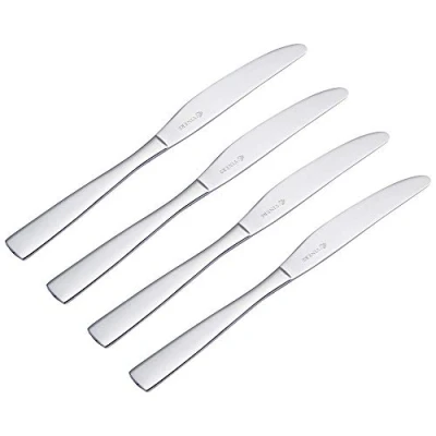 Image of Viners Everyday Purity 4 Piece 18/0 Silver Stainless Steel Table Knife Set