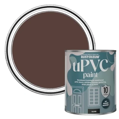 Image of Rust Oleum Red uPVC Door and Window Paint in Gloss Finish Valentina 750ml