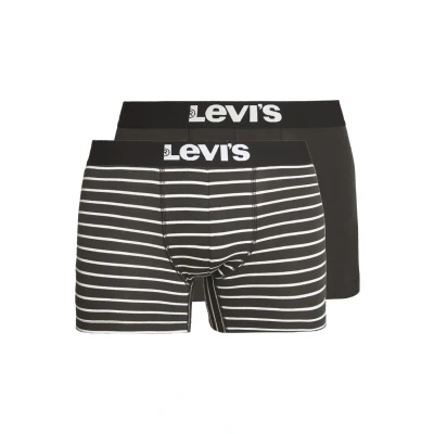Image of Levi&#039;s Vintage Stripe Boxer 2 PACK Trunks, Men&#039;s, Size: XXL, Jet black