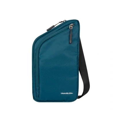 Image of Travelon Modern Crossbody Bag, Peacock Teal, One Size