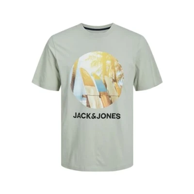Image of JACK &amp; JONES Men&#039;s Jjnavin Tee SS Crew Neck T Shirt, Desert Sage, S