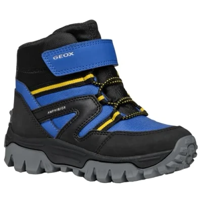 Image of Geox Himalaya BOY ABX Winter boots for kids, Size: 7K, Royal/black Imitation leather/ textile