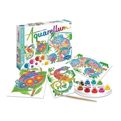 Image of Sentosphere SEN6392 3906392 Watercolor Painting Set for Kids Animals Large Templates Craft Kit Creative DIY 15 Pieces