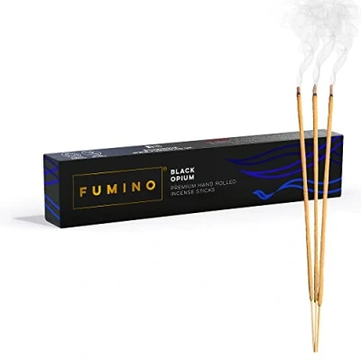 Image of Fumino® Black Noir Fresh Handmade Incense sticks 14 per Box (15g) Masala Agarbatti Joss Scent Fragrance for Relaxation and Meditation, Home House Décor