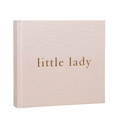 Image of Home Inspirations Bambino Blush Pink Linen Photo Album Little Lady