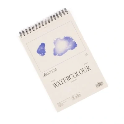 Image of Hartem Watercolor Pad of 30 Sheets Ring Binding Weight 300 g/m2 Size A4 (29.7 x 21 cm)