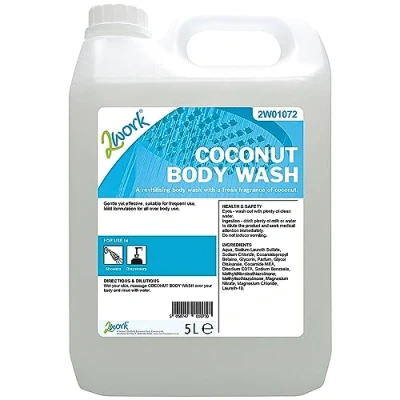 Image of 2Work Coconut Body Wash Mild Formula 5 Litre Bulk Bottle 2W01072