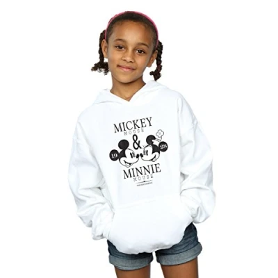 Image of Disney Girls Mickey and Minnie Mouse Mousecrush Mondays Hoodie White 5 6 Years