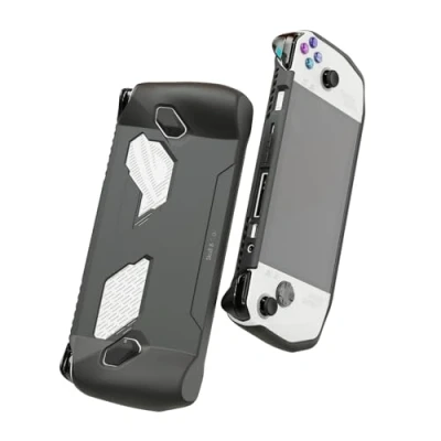 Image of Skull &amp; Co. GripCase Ally for ROG Ally: A Soft Protective Case with Textured Grips Full Protection and Stand, Shock Absorption Non Slip Anti Scratch Cover Design Black
