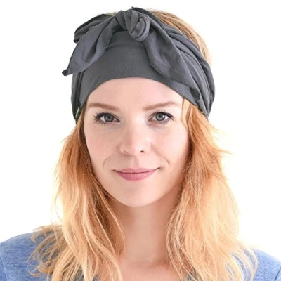 Image of CHARM Sports Headband Bandana for Men Womens Yoga Hairband Kids Ninja Pirate Costume Dark Grey