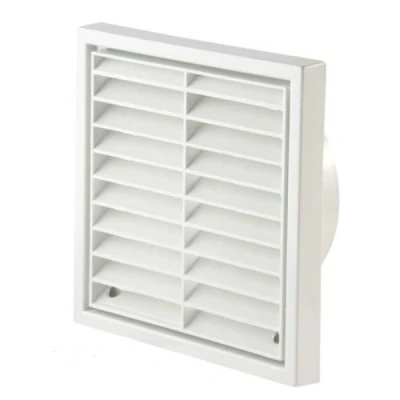 Image of Extractor Fan Wall White Fixed Louvre Grill Grille Ventilation 4&quot; 100mm 1151 (4&quot; 100mm)