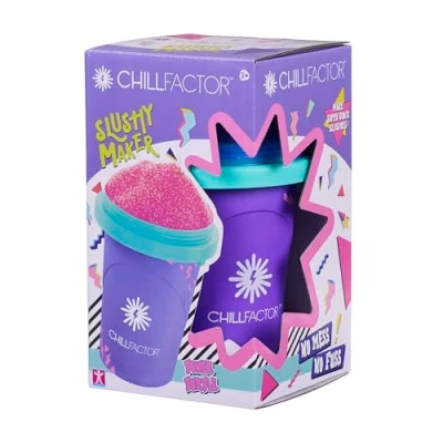 Image of Chill Factor Colour Shock slushy maker Power Purple Reusable cup, homemade slushies. Squeeze cup Kitchen toys