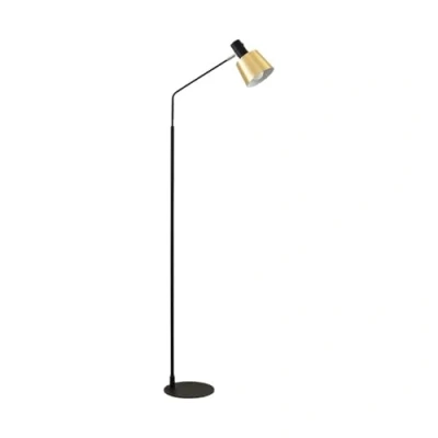 Image of Lindby Floor Lamp &#039;Vlada&#039; (Scandinavian) in Gold Made of Metal for e.g. Living Room &amp; Dining (1 Light Source, E27) from Standard