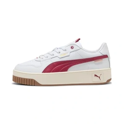 Image of PUMA Women&#039;s Carina Street LUX Sneaker, White Port Gold, 6 UK
