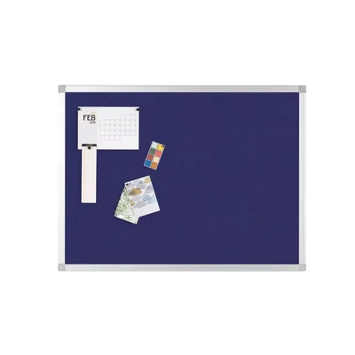 Image of Q Connect Aluminium Frame Felt Noticeboard 900x600mm Blue KF01076